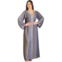 Abaya longue style saoudien et égyptien cintrée à la taille, vêtements musulmans multicolores pour femmes, commande en petite quantité