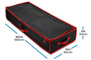 Large Capacity Durable 600D Oxford Christmas <b>Storage</b> <b>Box</b> Premium Holidays Interior Pockets <b>Wrapping</b> <b>Paper</b> Ribbon PP/PC Bag - Product Image 3