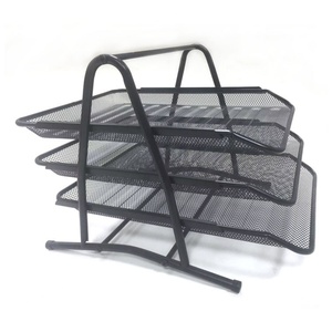 Organizador de Escritorio de Metal de 3 Niveles de Alta Calidad, Bandeja para Archivos de Papel A4, Portadocumentos para Uso en Oficina - Product Image 1
