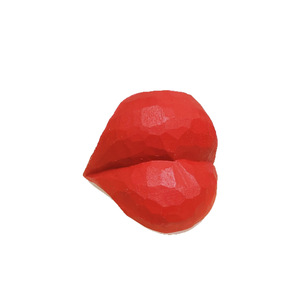 Wooden Lip <b>Keychain</b> Carved Lips 3x3x2.5 Cm Portable Gift For Couples Friends - Product Image 5