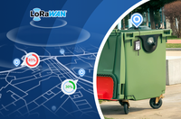 Système de surveillance du niveau de remplissage des poubelles IoT LoRa en temps réel, détection intelligente du niveau des déchets et alerte de débordement, étanche IP67, batterie 8500mAh