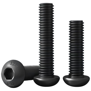 Tornillo de Cabeza Hexagonal Semiesférica de Grado 10.9, Acero Aleado de Alta Resistencia HRC39, Óxido Negro, Antioxidante, Antiaflojamiento - Product Image 3