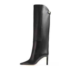 Fabricante personalizado elegante personalizado hasta la rodilla botas de cuero para mujeres Slingback con punta estrecha tacón alto moda de invierno para <span class=keywords><strong>Sum</strong></span> - Product Image 1