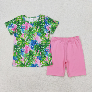 Conjunto de Ropa de Verano para Niñas, Top Túnica con Lazos Rosas y Pantalones Cortos - Product Image 4