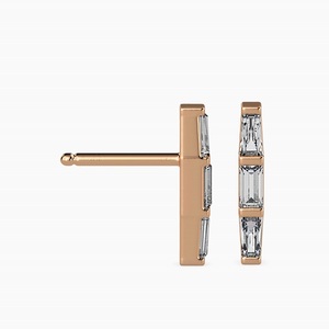 Pendientes de Diamantes Cultivados en Laboratorio con Corte Brillante Redondo, Chapados en Oro de 18K, Estilo Hiphop, Joyería de Lujo para Mujer - Product Image 3