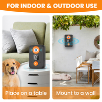 Appareil d'entraînement pour chien sans fil rechargeable, ultrasonique, amélioré, pour l'intérieur et l'extérieur, avec contrôle d'aboiement écologique