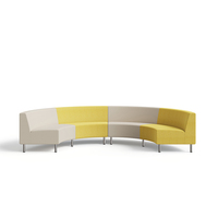 Modernes Modulares Sofa-Set mit Stoff- oder PU-Lederbezug, Hochdichter Schaumstoffpolsterung und Metallbeinen - Für Gewerbe, Büro, Lobby, Hotel und Wartebereiche
