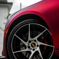 Film Adhésif PET Ultra-Mat Rouge Romani pour Voiture, Rouleau de Vinyle à Changement de Couleur, Autocollants pour Voiture avec Évacuation d'Air