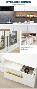Venta caliente tirador cuadrado manija de muebles alta dureza Aleación de Zinc accesorios de Hardware para cocina tocador dormitorio moderno - Product Image 5