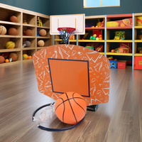 Planche de basket-ball réglable pour sports d'intérieur avec balle en PVC de 10cm Autres jouets gonflables en plastique durable