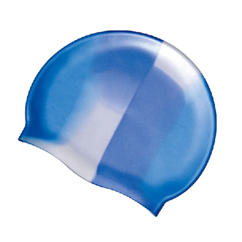 Custom Design Muti-Color Printed Swimming Cap Silicone Swim Cap For Children Adult