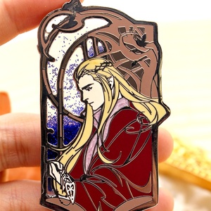 Pin de solapa personalizado de personajes de anime, insignia de metal esmaltado duro, transparente, con arena movediza, esmalte - Product Image 2