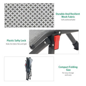 كرسي التخييم الجديد الفاخر في الهواء الطلق قابل للطي خفيف الوزن من الألومنيوم مع حامل أكواب قابل للإزالة - Product Image 4