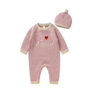 Mimixiong Fabricant Barboteuse ropa de bebes invierno Tricoté À Manches Longues Barboteuse Combinaison À Capuche Nouveau-Né - Product Image 3