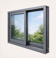 Fenêtre coulissante en aluminium sur mesure, cadre thermolaqué, fenêtres pour projets de construction