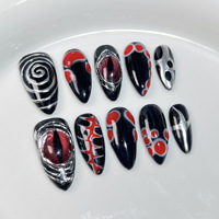 Venta al por Mayor de 10 Uds. de Uñas Postizas de Gel Hechas a Mano, Personalizadas, de Lujo, Pintadas a Mano, Hermosas