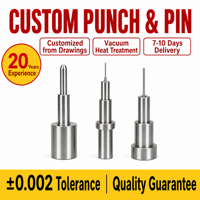 Aiguille de poinçonnage multi-étapes M2 SKH51 1.3343 personnalisée à pointe fine en acier rapide, affûtée avec précision, pour système d'éjection de moule