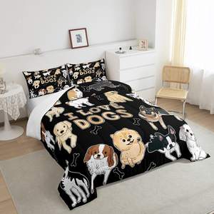 Parure de <span class=keywords><strong>couette</strong></span> imprimée animaux en 3D, motif dessin animé, pour enfants, 100% Polyester, housse Reina, couverture quotidienne, 3 pièces - Product Image 2