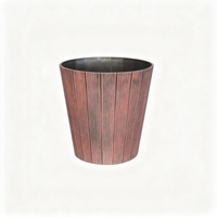 Pot Bunga Antik Rustic Vintage untuk Dekorasi Taman Luar Ruangan dan Dalam Ruangan, Tampilan Kayu