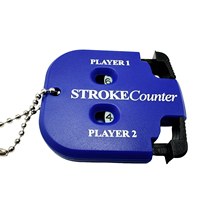 Contatore di Punteggio per Mini Golf a Due Cifre, Modello Portachiavi, Durevole, in ABS Nero, 5.5x5cm