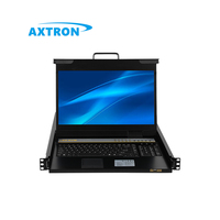 Consola KVM con Control Remoto por IP RJ45 de 8 Puertos, 1U LCD 1920x1080, Interruptor KVM en Stock