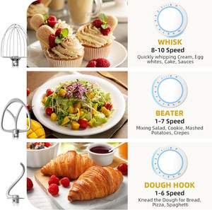 Batidora de Pedestal de Acero Inoxidable de 10L y 2200W con Gancho Amasador para Cocina Doméstica, Eléctrica, Venta al por Mayor OEM - Product Image 4