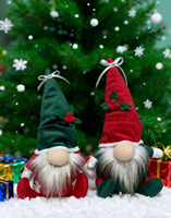 Poupée en coton SOTE gnome de Noël mignon, très vendue, avec de magnifiques chapeaux rouges et verts, décoration intérieure de Noël