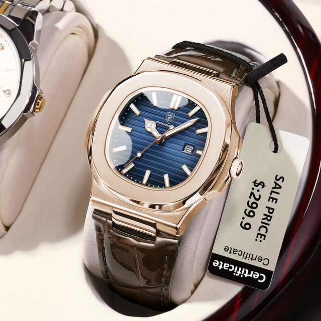 Poedagar New Fashion Sport Montre Homme Luxury Leather Waterproof Mens Watches Luminous Date Quartz Watches for Men