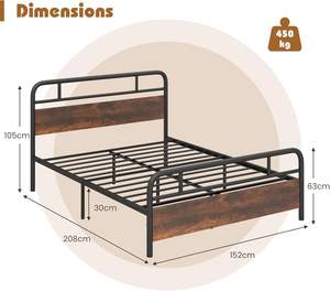 Fabricant <span class=keywords><strong>de</strong></span> <span class=keywords><strong>lit</strong></span> King Size Base <span class=keywords><strong>de</strong></span> <span class=keywords><strong>lit</strong></span> <span class=keywords><strong>30cm</strong></span> Rangement sous le <span class=keywords><strong>lit</strong></span> Support à lamelles en métal industriel Tête <span class=keywords><strong>de</strong></span> <span class=keywords><strong>lit</strong></span> en bois Repose-<span class=keywords><strong>pieds</strong></span> Matelas Fondation - Product Image 4