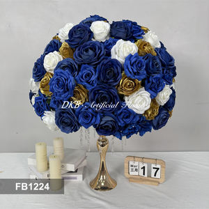 Bolas de Flores Artificiales de Seda Azul Realistas al Por Mayor a Precio de Fábrica, Centros de Mesa para Bodas, Acción de Gracias, Día de la Madre - Product Image 2