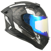 Personnalisé DOT/ECE22.06 Certifié Full Face Flip-Up Casques modulaires Matériau ABS Doublure en mousse Toutes saisons Tête de moto