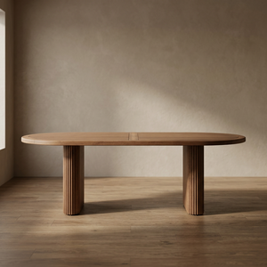 Table à manger ovale en bois moderne, design minimaliste, durable, pour salle à manger extérieure, coussin non imperméable MUTLU PARTNERS MIMARLIK VE - Product Image 2