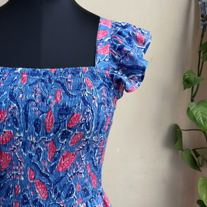 Vestido estampado a mano, túnicas indias, Vestido largo de algodón indio, vestido de algodón indio - Product Image 1