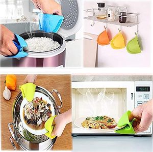 Gants de four en silicone, protège-plats en silicone, pinces de cuisine, échantillons gratuits en sachet OPP, protège-plats en silicone imprimés, 100 pièces - Product Image 6