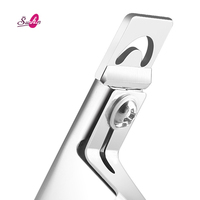 SUNKIN Ciseaux à ongles professionnels en acier inoxydable à bord droit, en forme de U, pour manucure française, outil de beauté pour salon