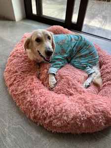 Lit Rond Long en Peluche Super Douce pour <span class=keywords><strong>Chat</strong></span> et Chien, Lit de Luxe <span class=keywords><strong>Moelleux</strong></span> en Fausse Fourrure, Coussin <span class=keywords><strong>Panier</strong></span> Portable pour Chiot et Chien, Niche pour <span class=keywords><strong>Chat</strong></span> et Chien - Product Image 4