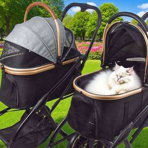 दोहरी-पालतू डीलक्स स्टालरः भारी शुल्क 4-पहिया डिजाइन, बड़े फरारी दोस्तों के लिए आदर्श - Product Image 2