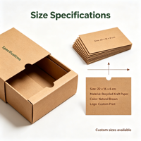 Boîte cadeau kraft personnalisée polyvalente, acceptant les commandes d'échantillons, boîte rigide recyclable pour emballage cadeau multi-usages