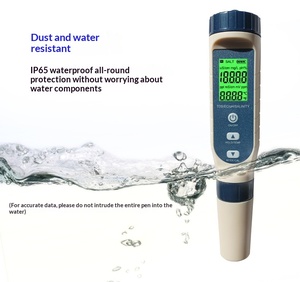 جهاز اختبار جودة المياه متعدد المعايير 5 في 1 لقياس درجة الحموضة والموصلية الكهربائية والمواد الصلبة الذائبة والملح ودرجة الحرارة، قلم اختبار متعدد الوظائف OEM - Product Image 6