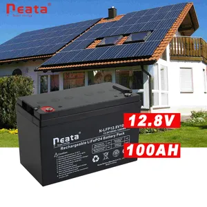 Neata 12V 24V 48V 100ah 200ah 300ah 400ah Paquete de batería de iones de litio de almacenamiento de energía solar de ciclo profundo recargable