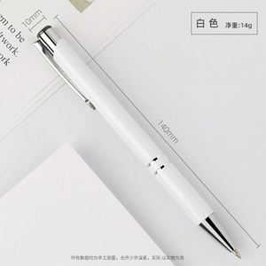 Fournitures de bureau scolaires, logo personnalisé, écriture fluide, style élégant, tige en métal de luxe, recharge noire 0,5 mm, stylo à bille rétractable - Product Image 3