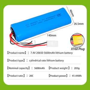 Công suất cao 7.4V 20650 <span class=keywords><strong>5600mAh</strong></span> Li-ion có thể sạc lại pin gói Powered Train pin lithium điện xe tải Pallet xe tăng đồ chơi - Product Image 3