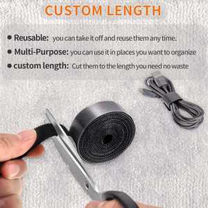 Cinta Adhesiva de Gancho y Bucle Reutilizable Ecológica de Doble Cara Resistente al Calor para Herramientas, Uso Doméstico o Industrial - Product Image 6