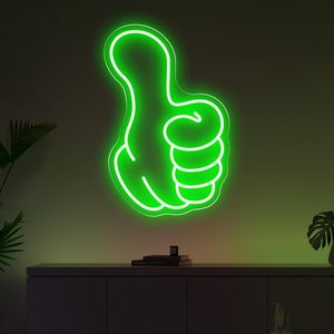 Thumbs Up Letreros Neon LED indoor hanging ambient light fantastic wall decoration light entrance indicator light luminous <b>sign</b> - Product Image 1