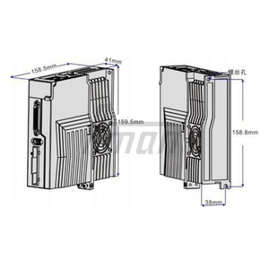 Kit de servomoteur 40 mm avec fixation à bride, étanche IP65, 100 W, efficacité IE2, 220 V pour machines-outils CNC et équipements d'impression - Product Image 6