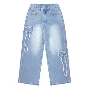 Jeans Retro Transpirables de Cintura Media con Múltiples Bolsillos para Niñas, Estilo Casual de Mezclilla con Corte Acampanado y Diseño Sólido, Pantalones Cargo para Niños - Product Image 6