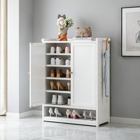 Meuble à chaussures en bois de grande capacité au design moderne et luxueux de style nordique avec certification CE européenne, idéal pour hôtel, appartement et villa