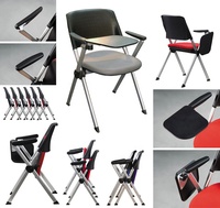 Meubles de classe personnalisables, chaise de classe avec tablette d'écriture, chaise d'étude idéale pour les cours de formation, salle de réunion