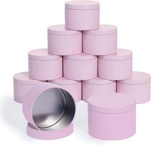 กระป๋องโลหะสีดำพิมพ์ลายตามสั่งสำหรับใส่เทียนหอม ขนาด 20 ออนซ์ 4 ออนซ์ 8 ออนซ์ กระป๋องเปล่าสำหรับใส่เทียนหอม ขนาด 16 ออนซ์ สำหรับใส่ขนม - Product Image 1