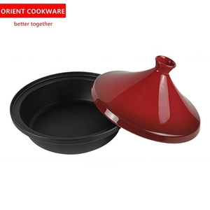 <span class=keywords><strong>Tajine</strong></span> <span class=keywords><strong>en</strong></span> <span class=keywords><strong>fonte</strong></span> émaillée avec couvercle conique fermé <span class=keywords><strong>en</strong></span> <span class=keywords><strong>fonte</strong></span> émaillée - Product Image 2
